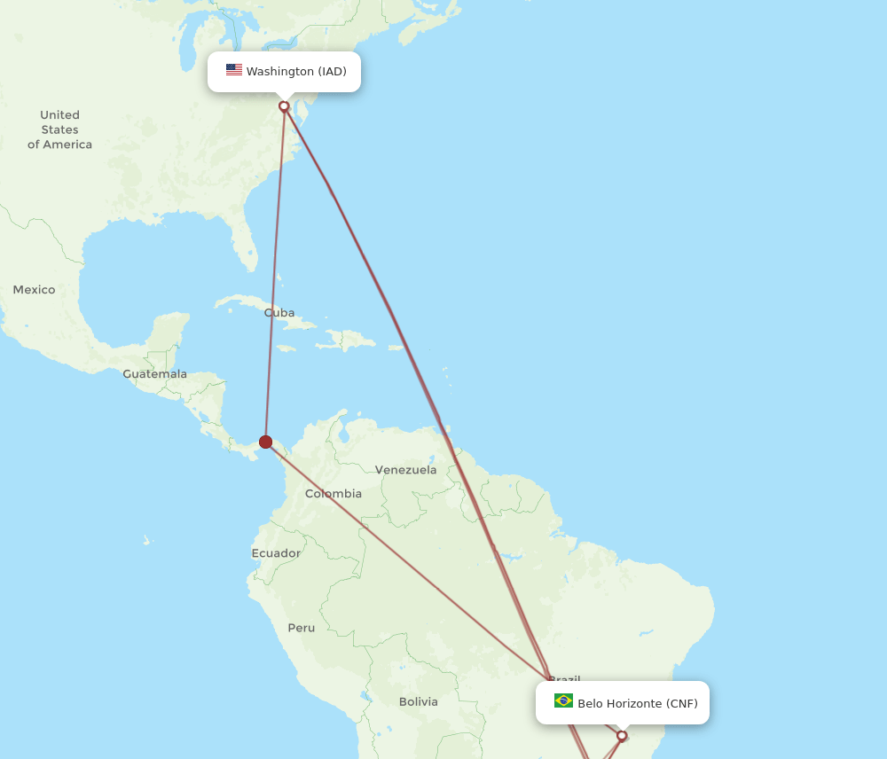 CNF-IAD flight routes