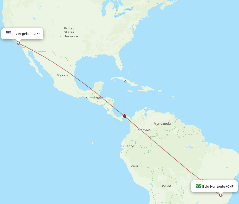 CNF-LAX flight routes