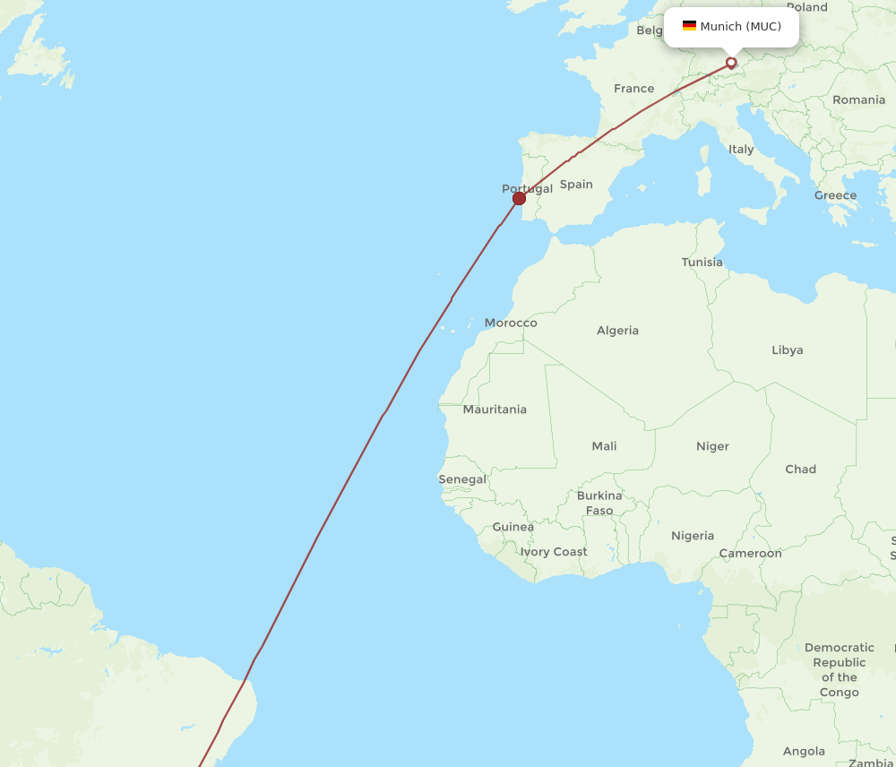 CNF-MUC flight routes