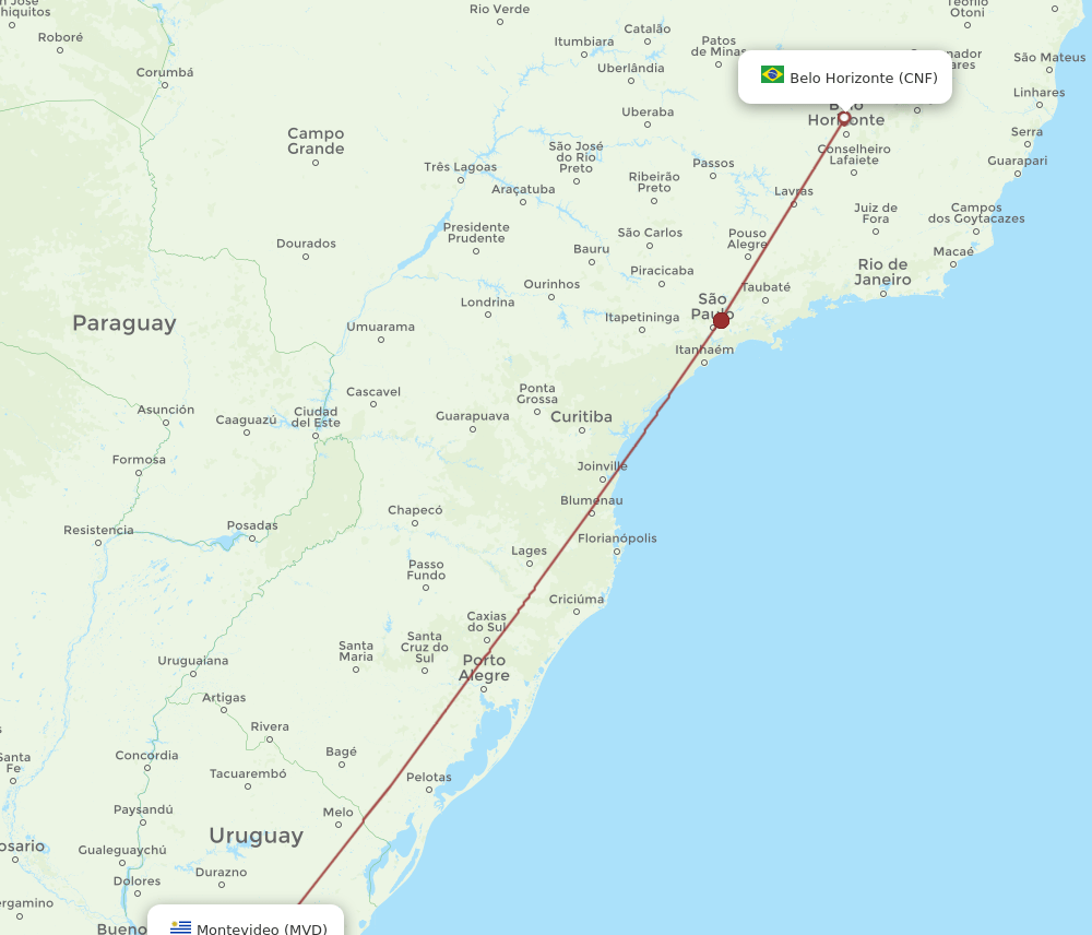 CNF-MVD flight routes