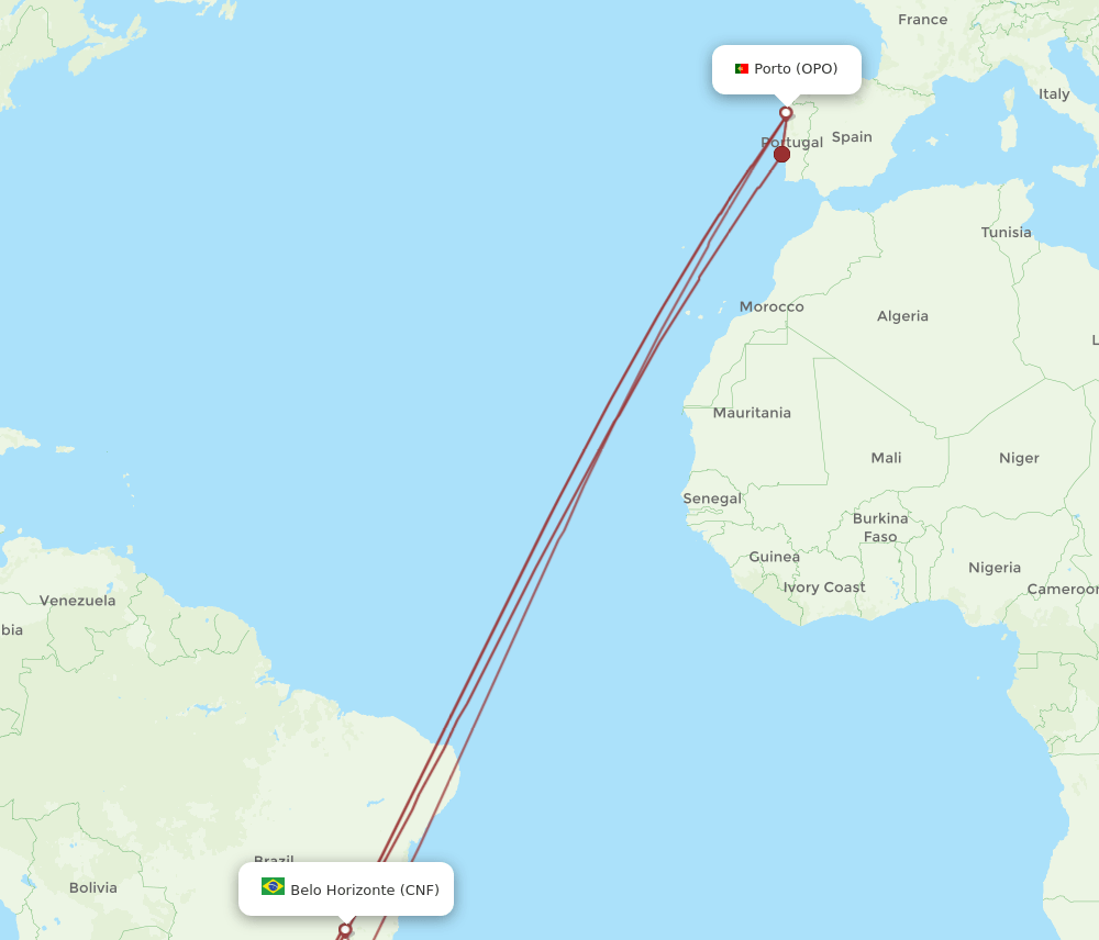 CNF-OPO flight routes