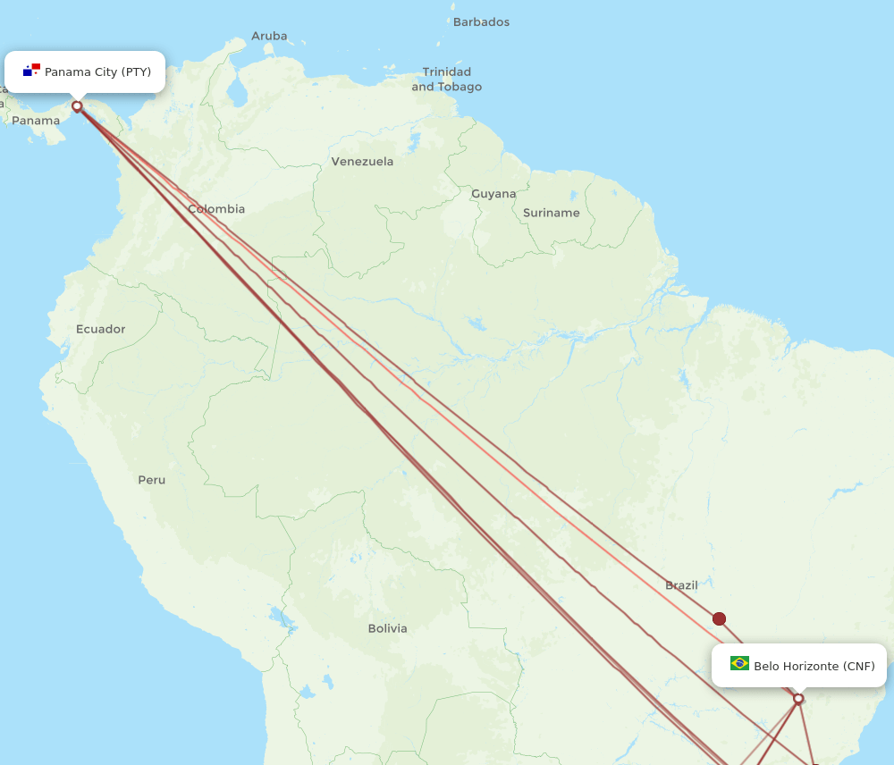 CNF-PTY flight routes