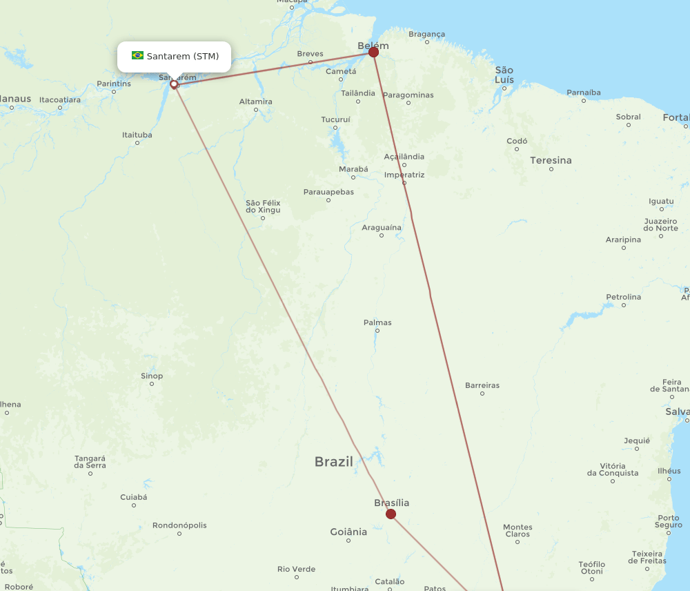 CNF-STM flight routes