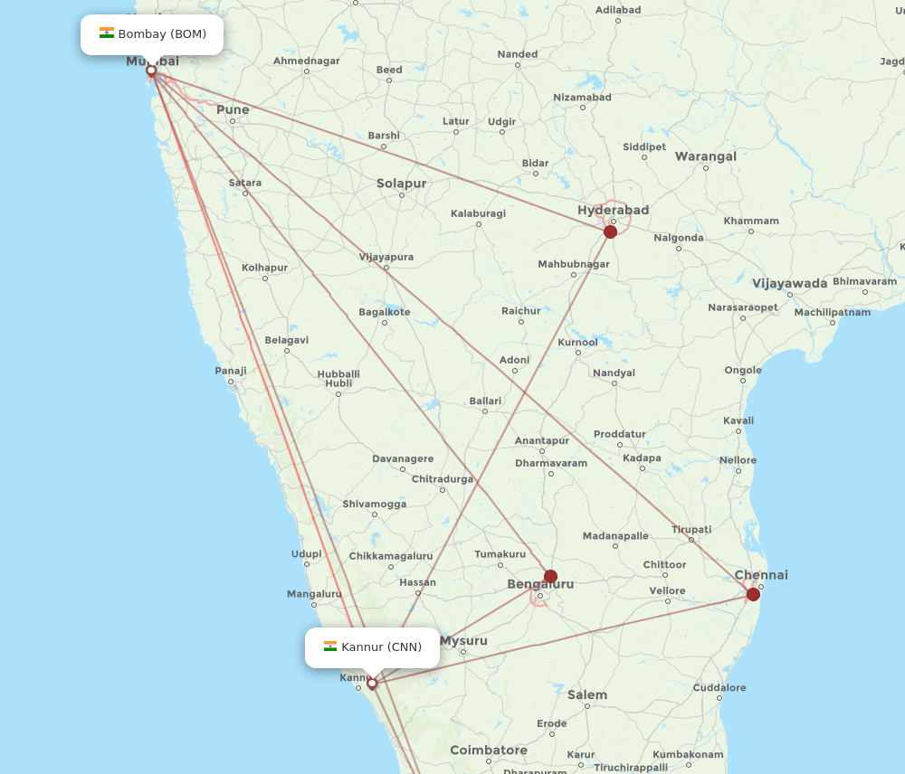 CNN-BOM flight routes