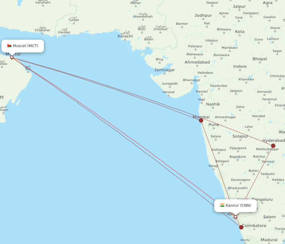 CNN-MCT flight routes