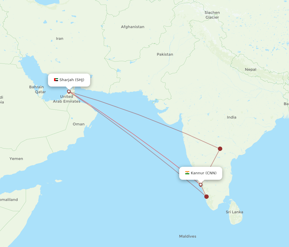 CNN-SHJ flight routes