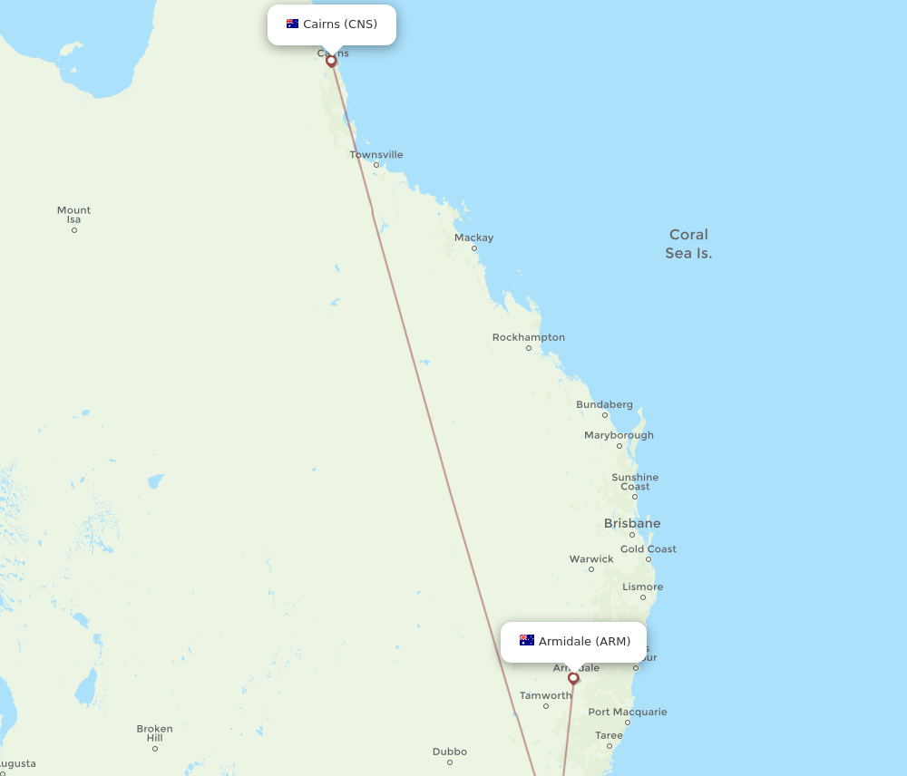 CNS-ARM flight routes