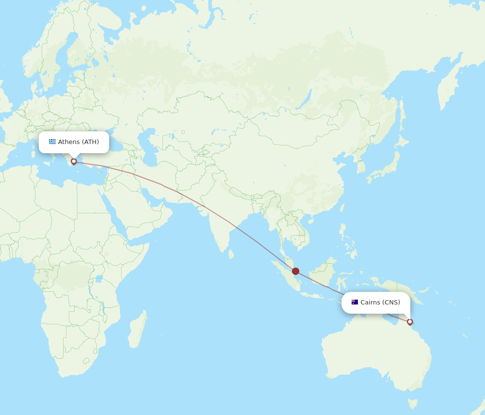 CNS-ATH flight routes