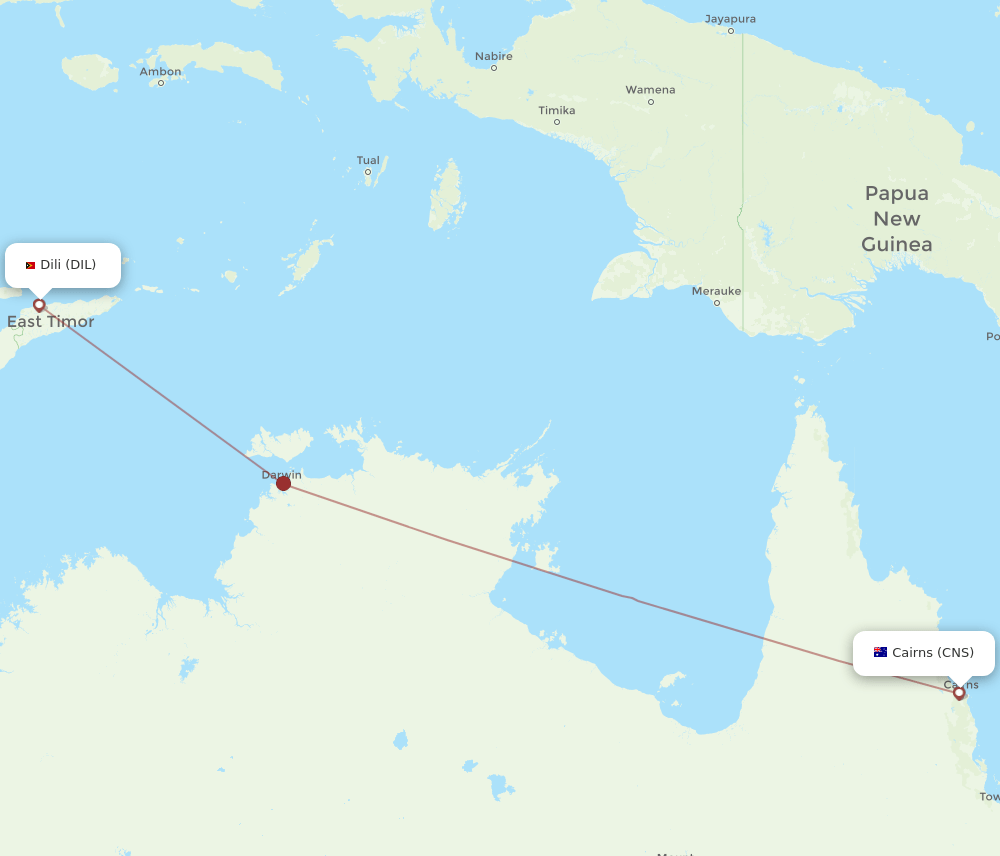 CNS-DIL flight routes