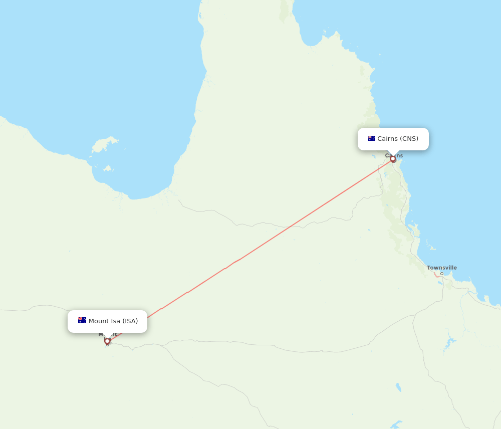 CNS-ISA flight routes