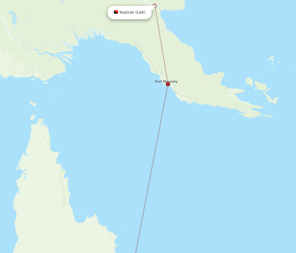 CNS-LAE flight routes