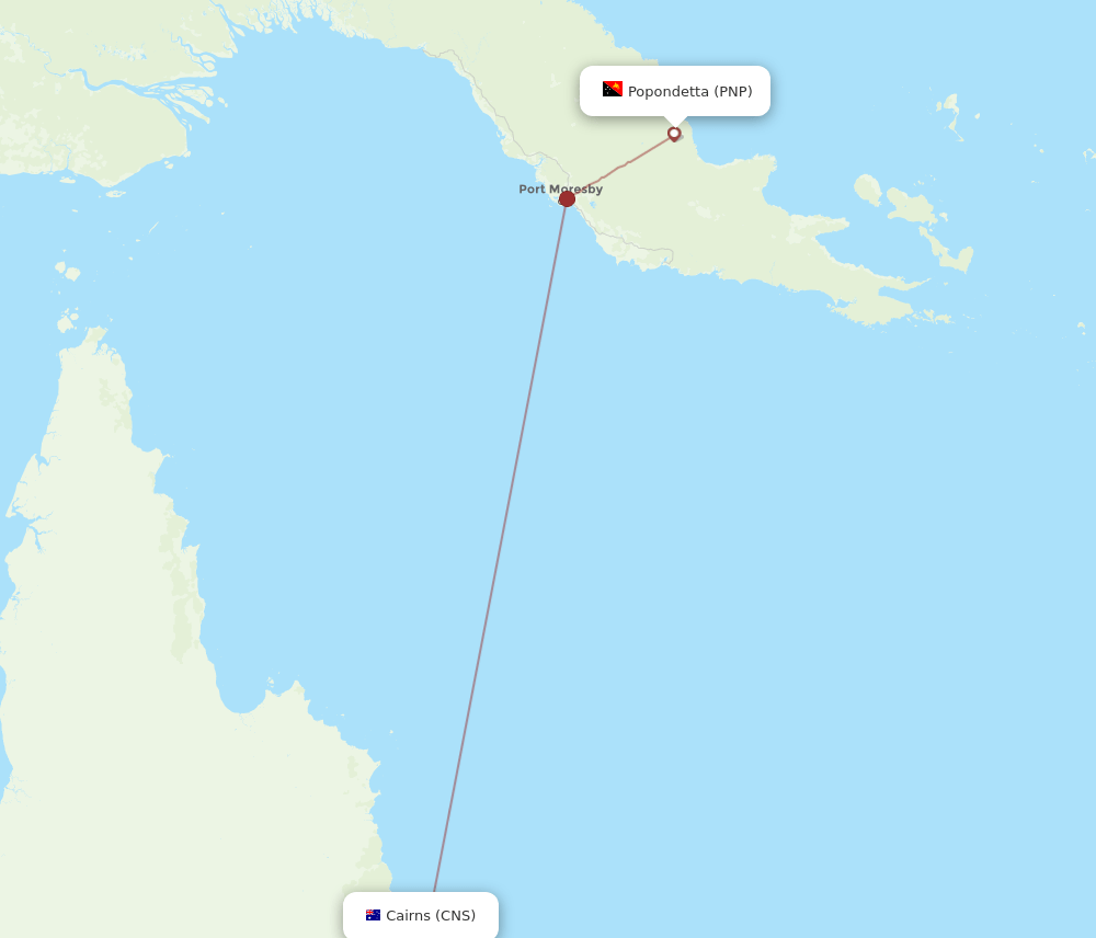 CNS-PNP flight routes