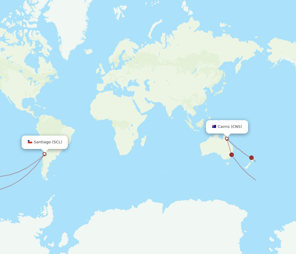 CNS-SCL flight routes