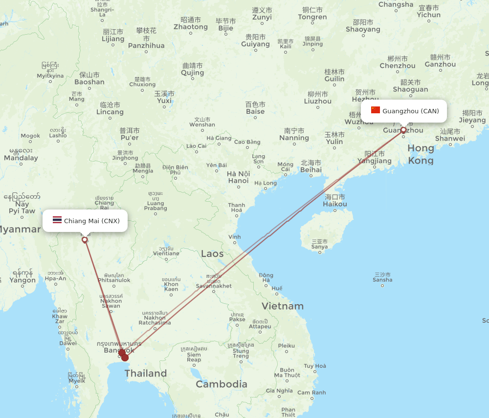 CNX-CAN flight routes