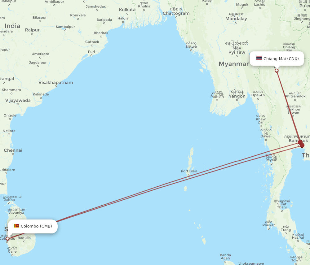 CNX-CMB flight routes