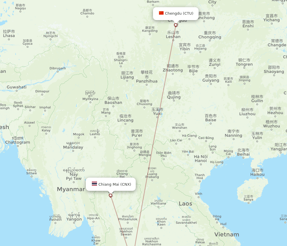 CNX-CTU flight routes