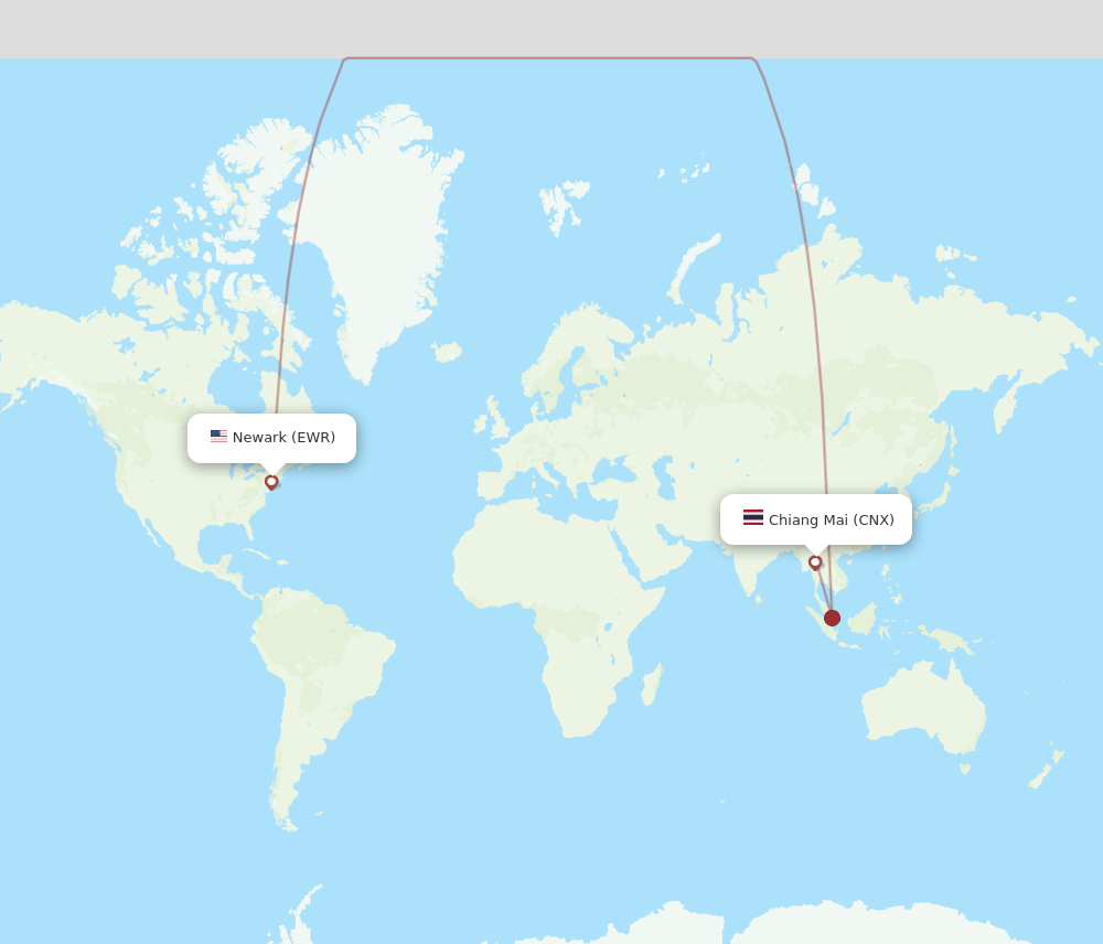 CNX-EWR flight routes