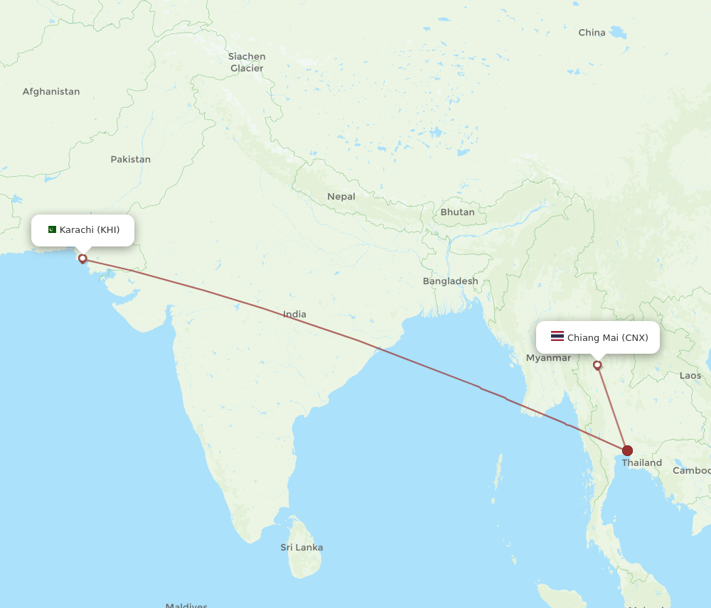CNX-KHI flight routes