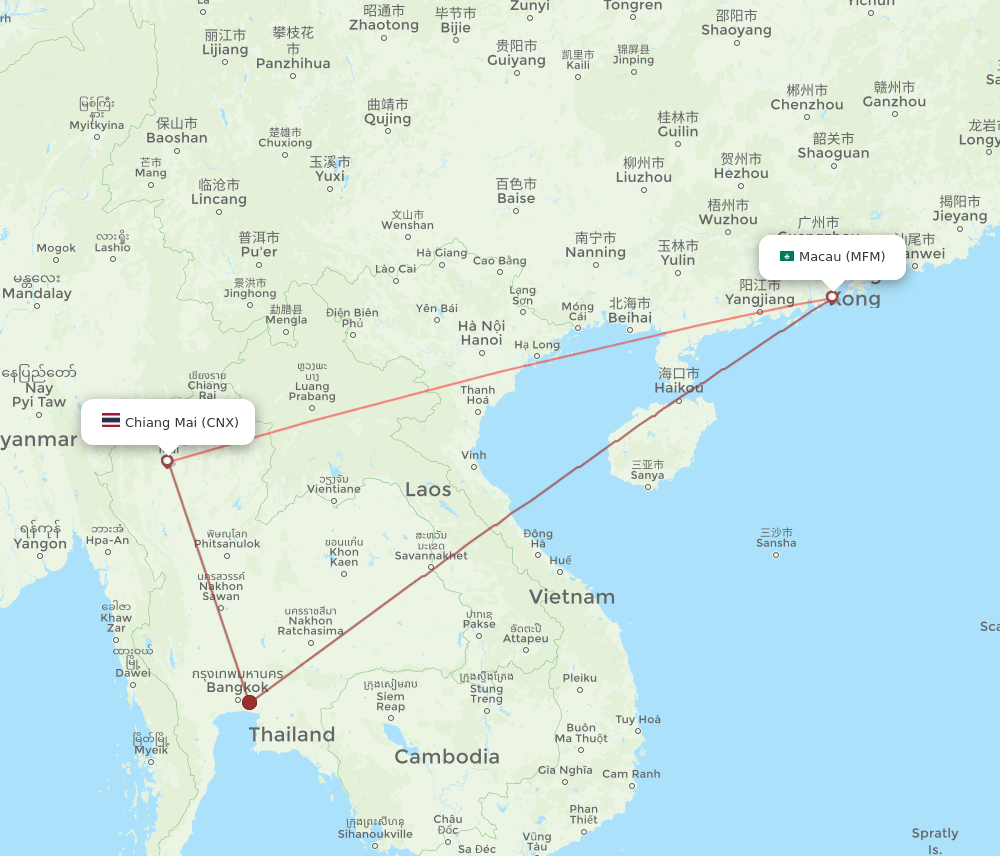 CNX-MFM flight routes