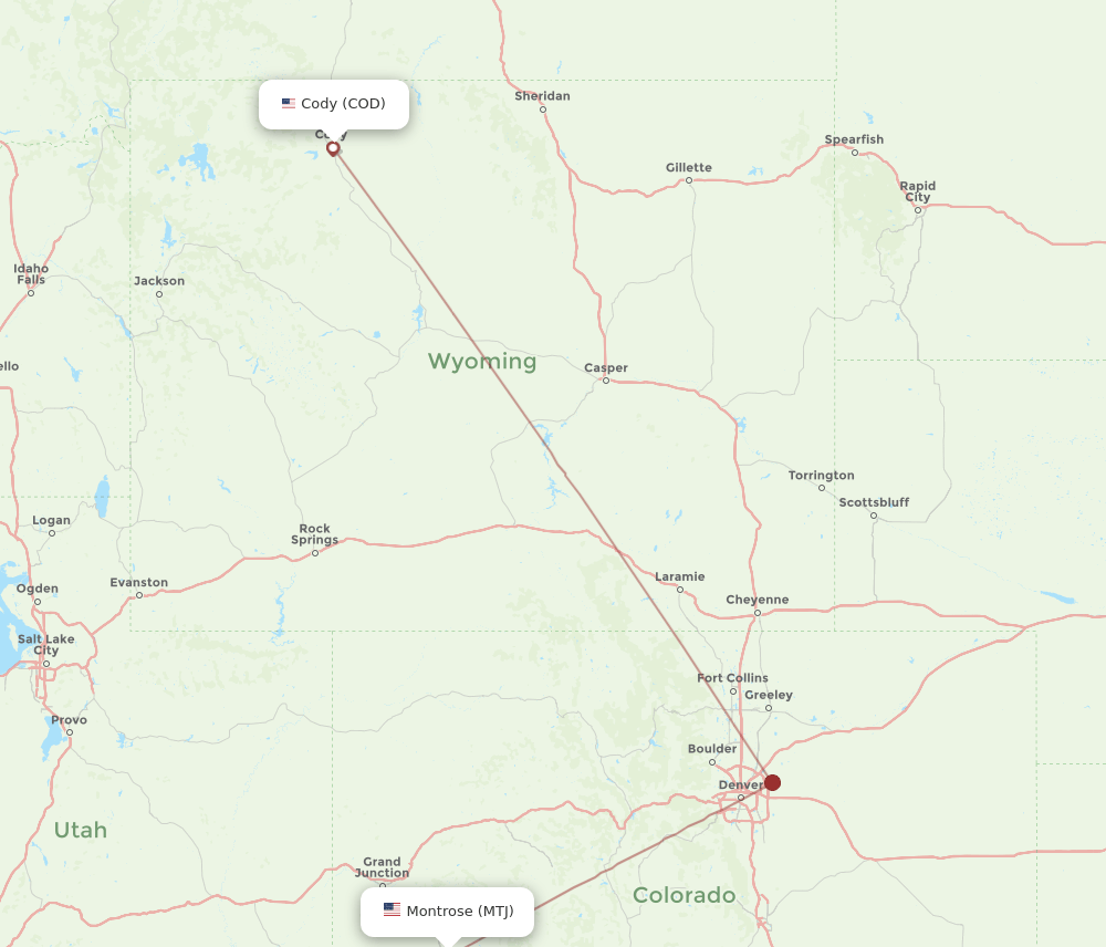 COD-MTJ flight routes