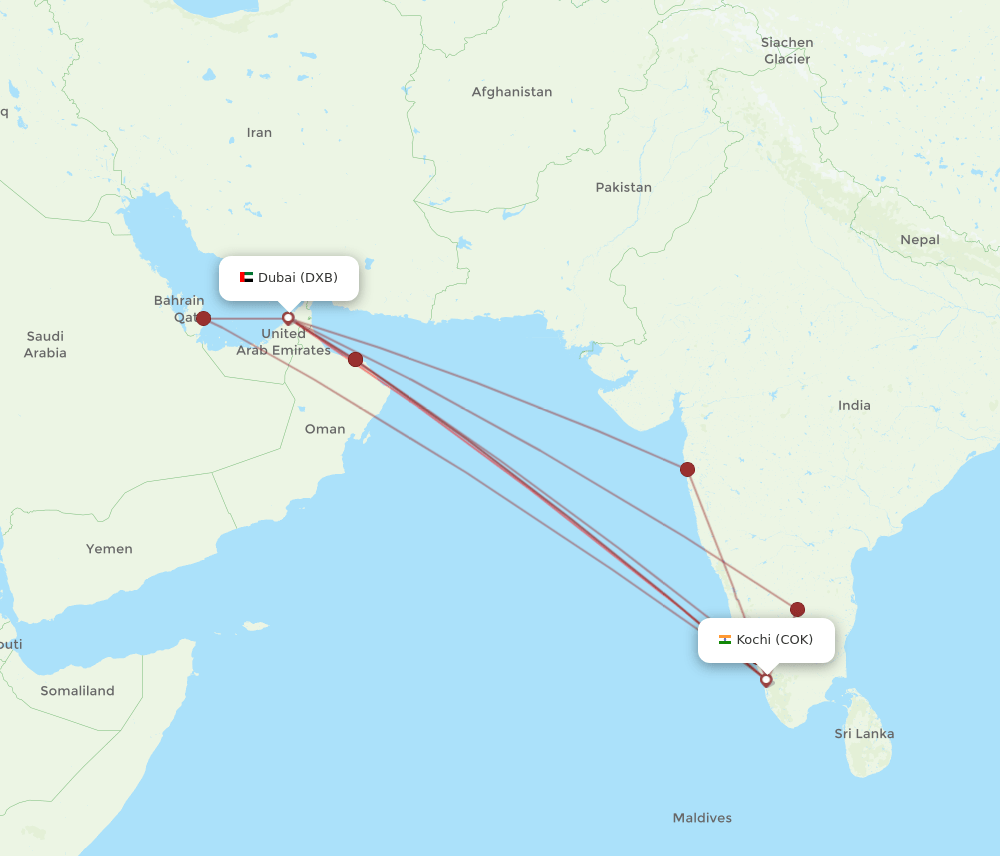 Connection Flight From Dubai To Kochi