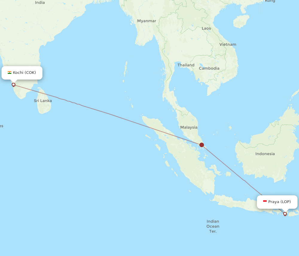 COK-LOP flight routes