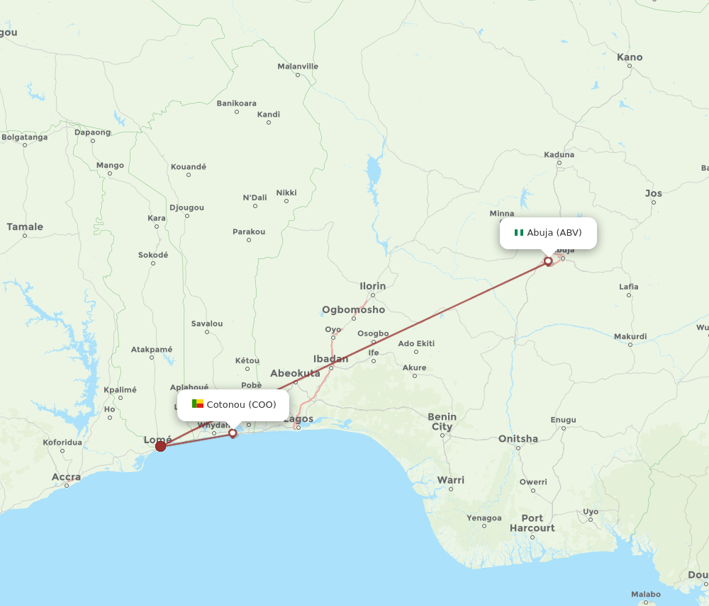COO-ABV flight routes