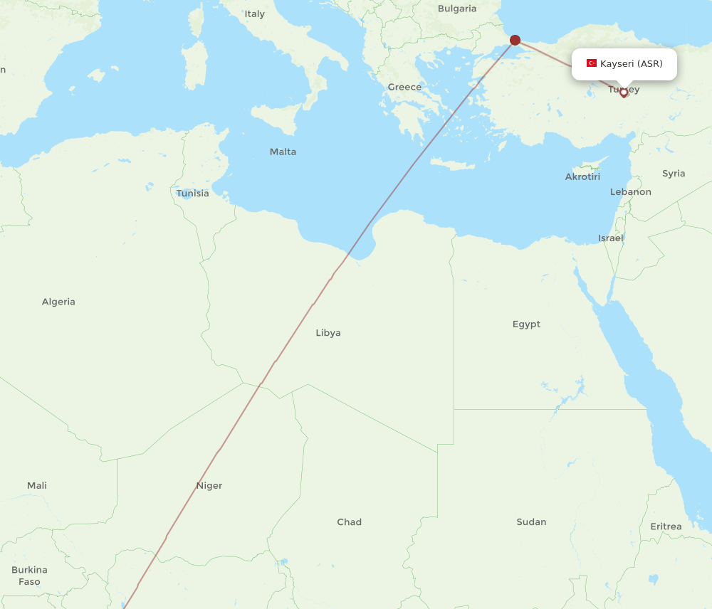 COO-ASR flight routes