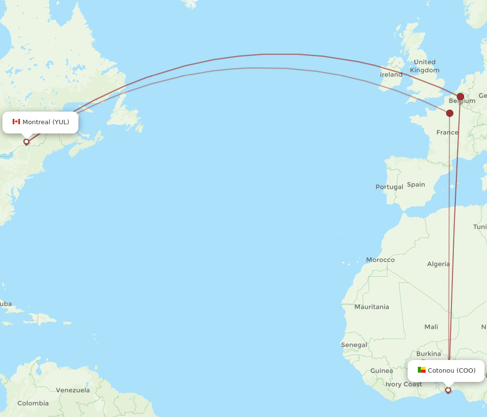 COO-YUL flight routes