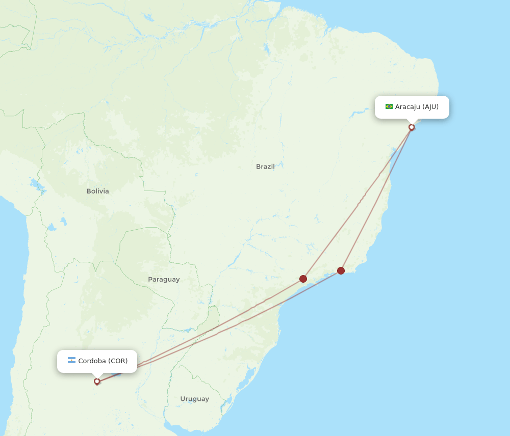 COR-AJU flight routes