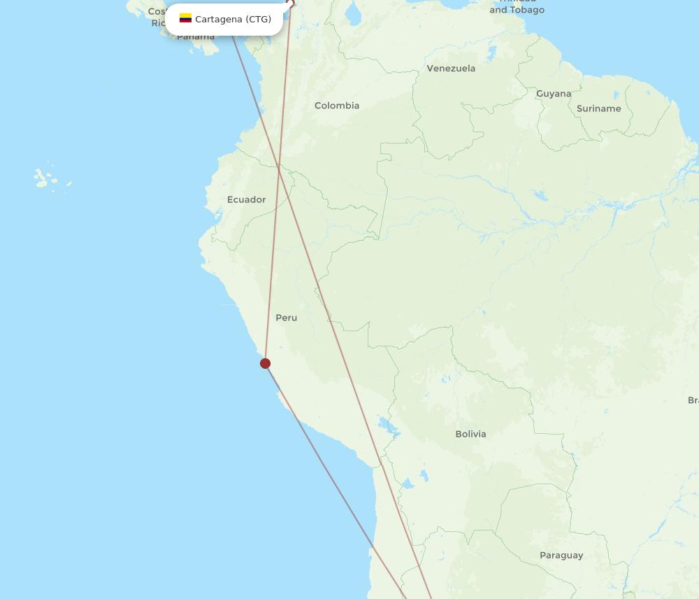 COR-CTG flight routes