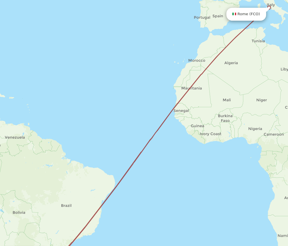 COR-FCO flight routes