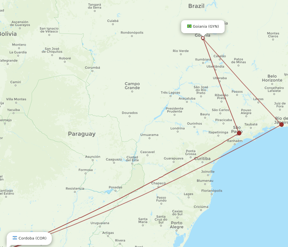 COR-GYN flight routes