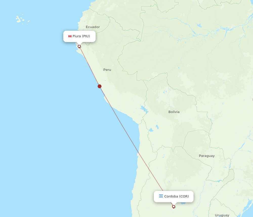 COR-PIU flight routes