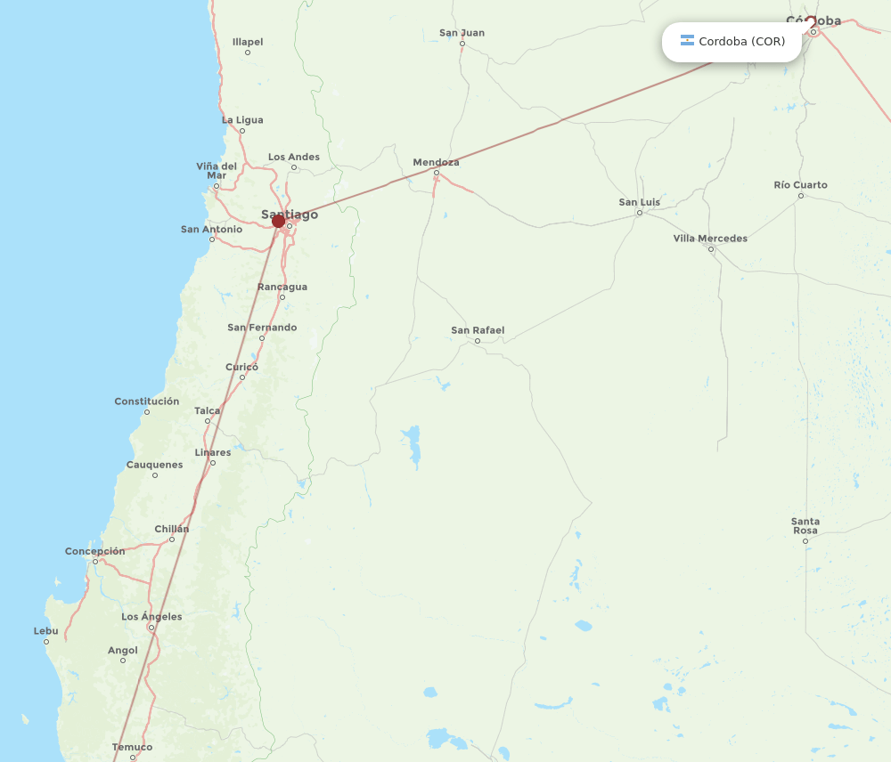 COR-ZAL flight routes
