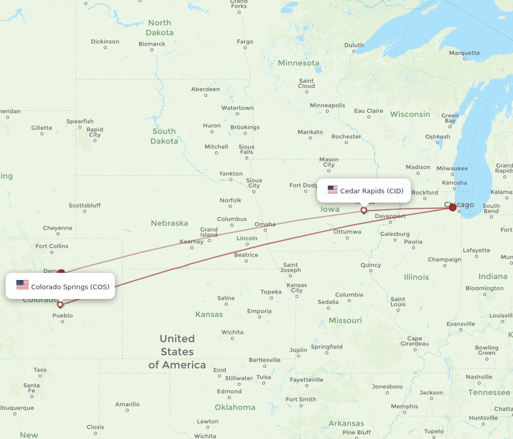 COS-CID flight routes