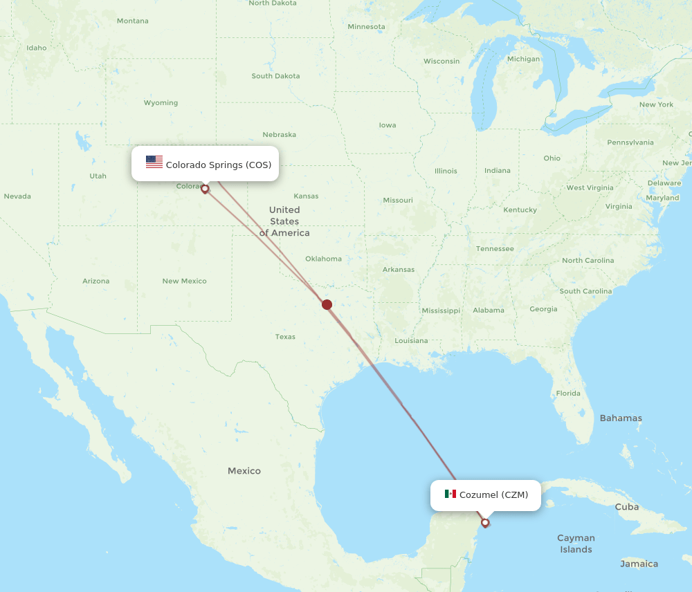 COS-CZM flight routes
