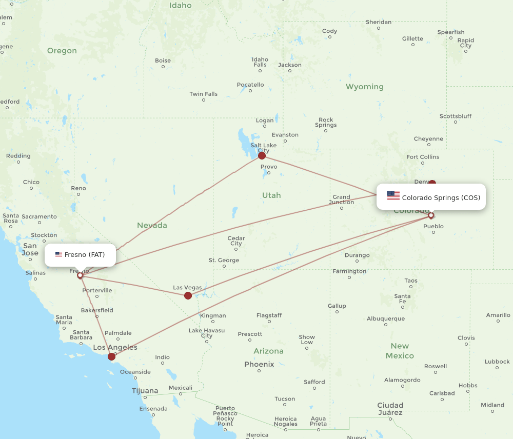 COS-FAT flight routes