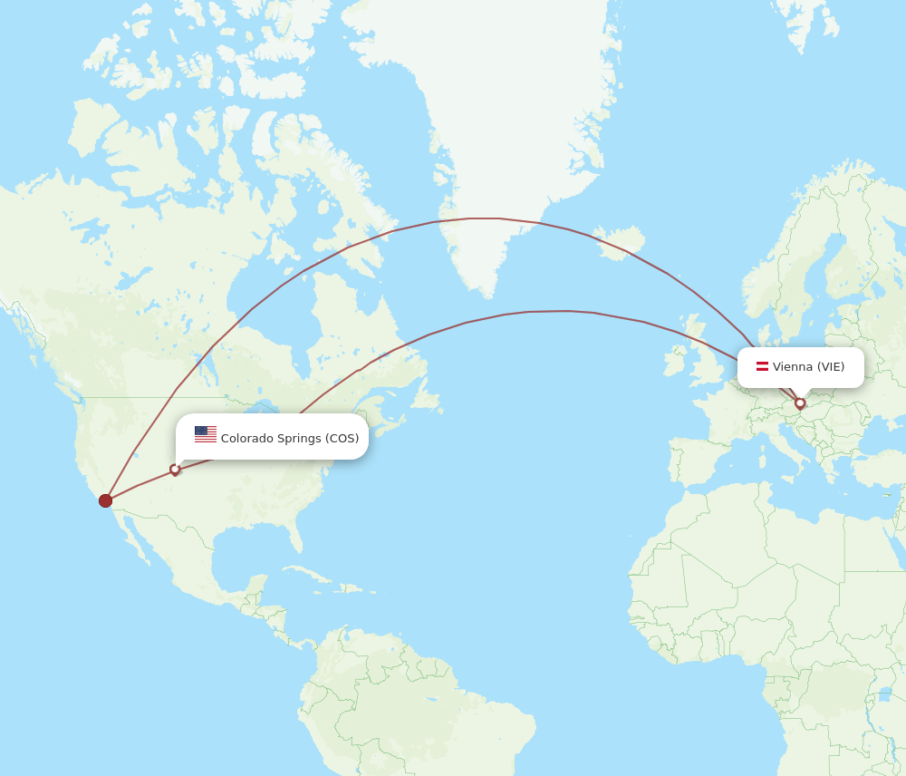 COS-VIE flight routes