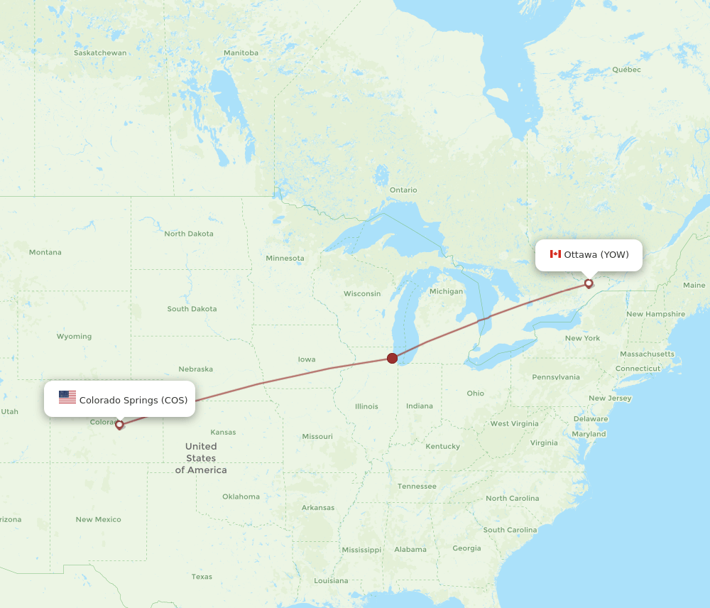 COS-YOW flight routes