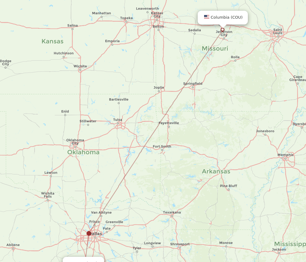COU-ACT flight routes