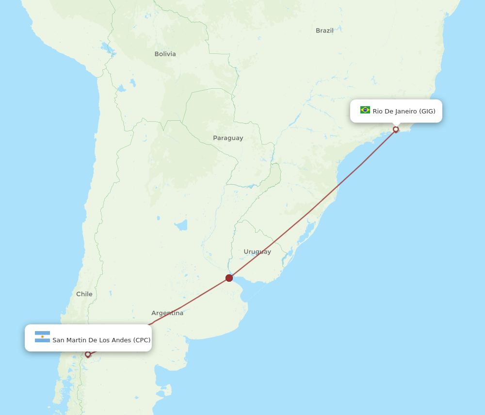 CPC to GIG flights and routes map