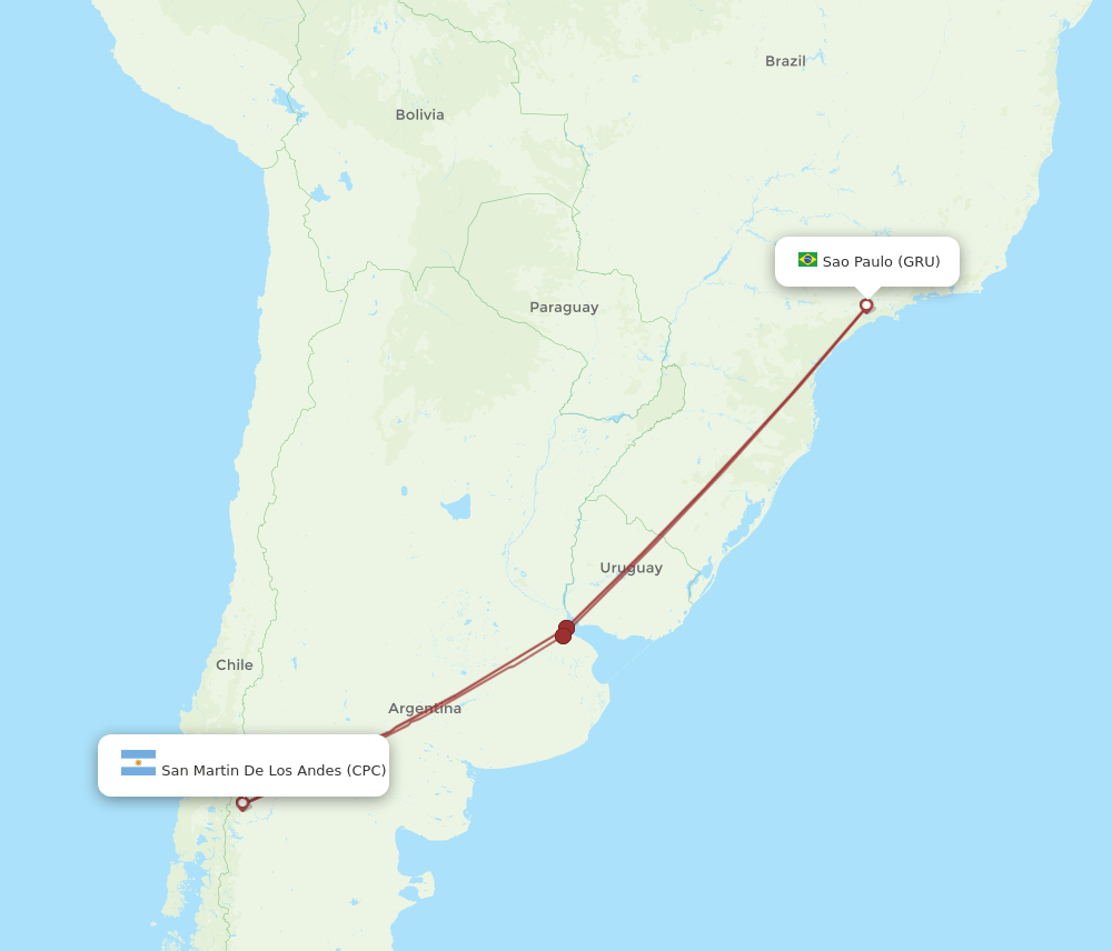 CPC-GRU flight routes