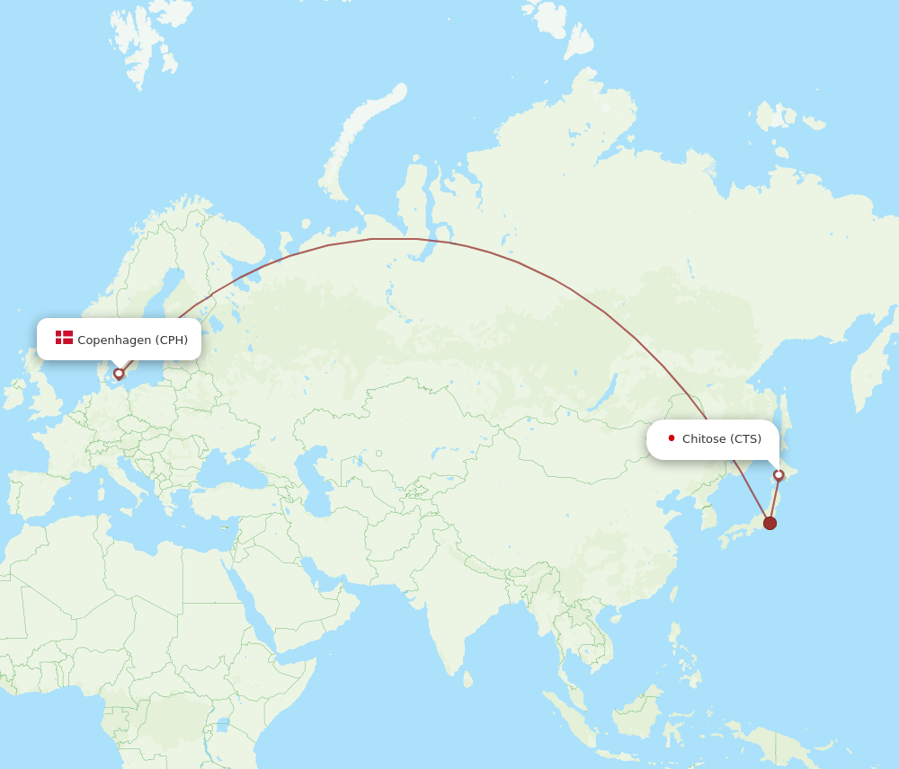 CPH-CTS flight routes