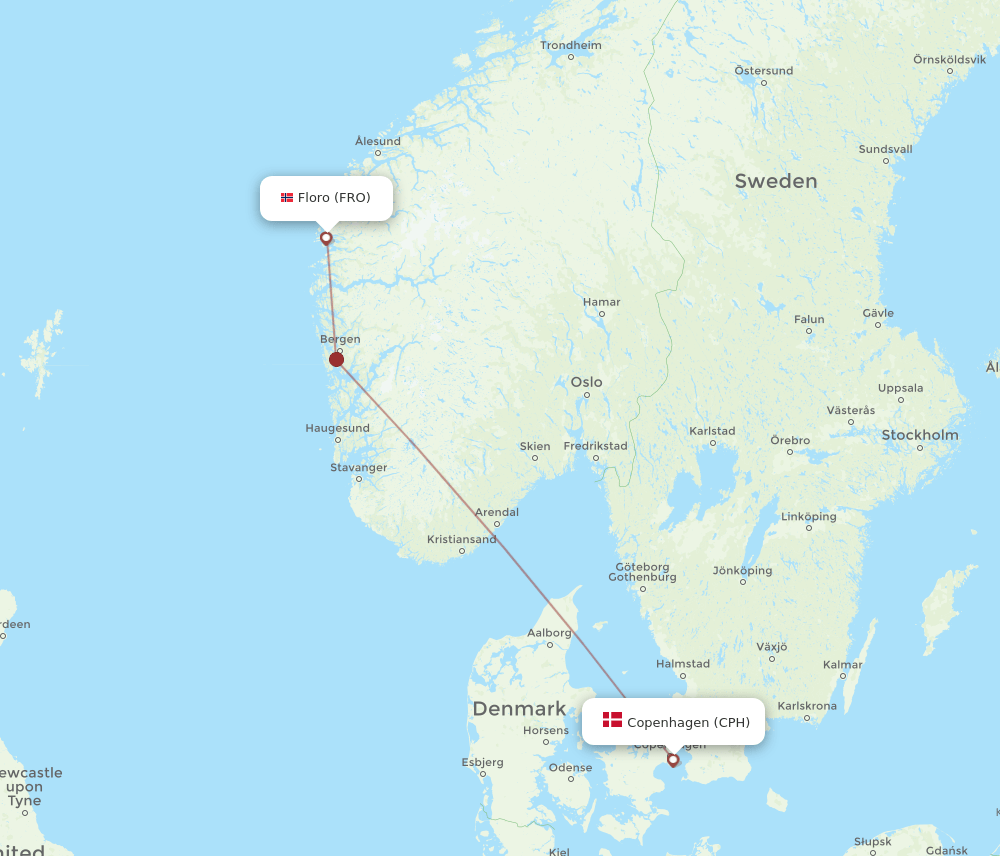 CPH-FRO flight routes