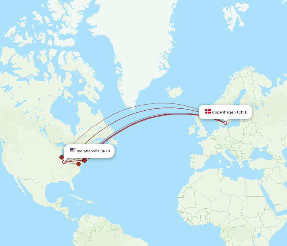 CPH-IND flight routes