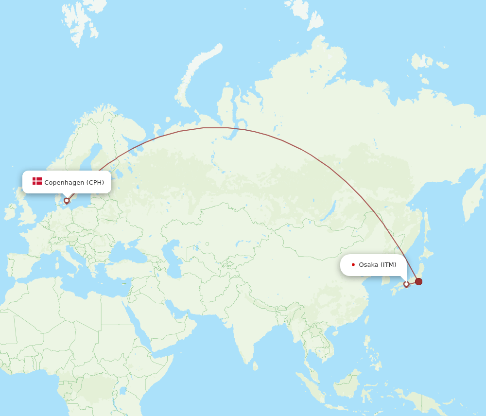 CPH-ITM flight routes