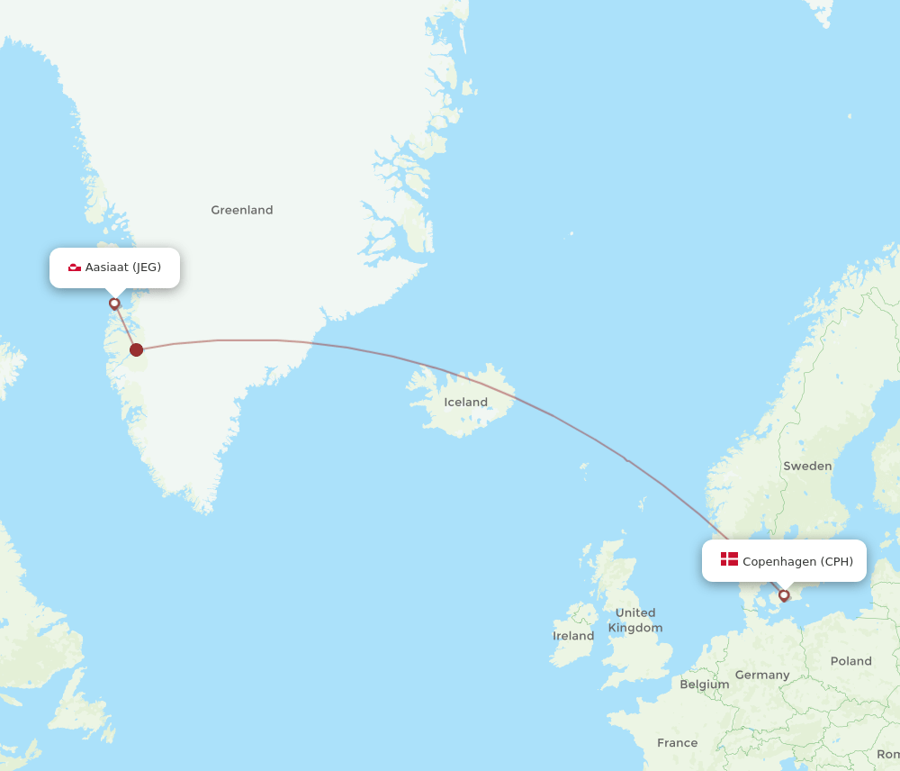 CPH-JEG flight routes