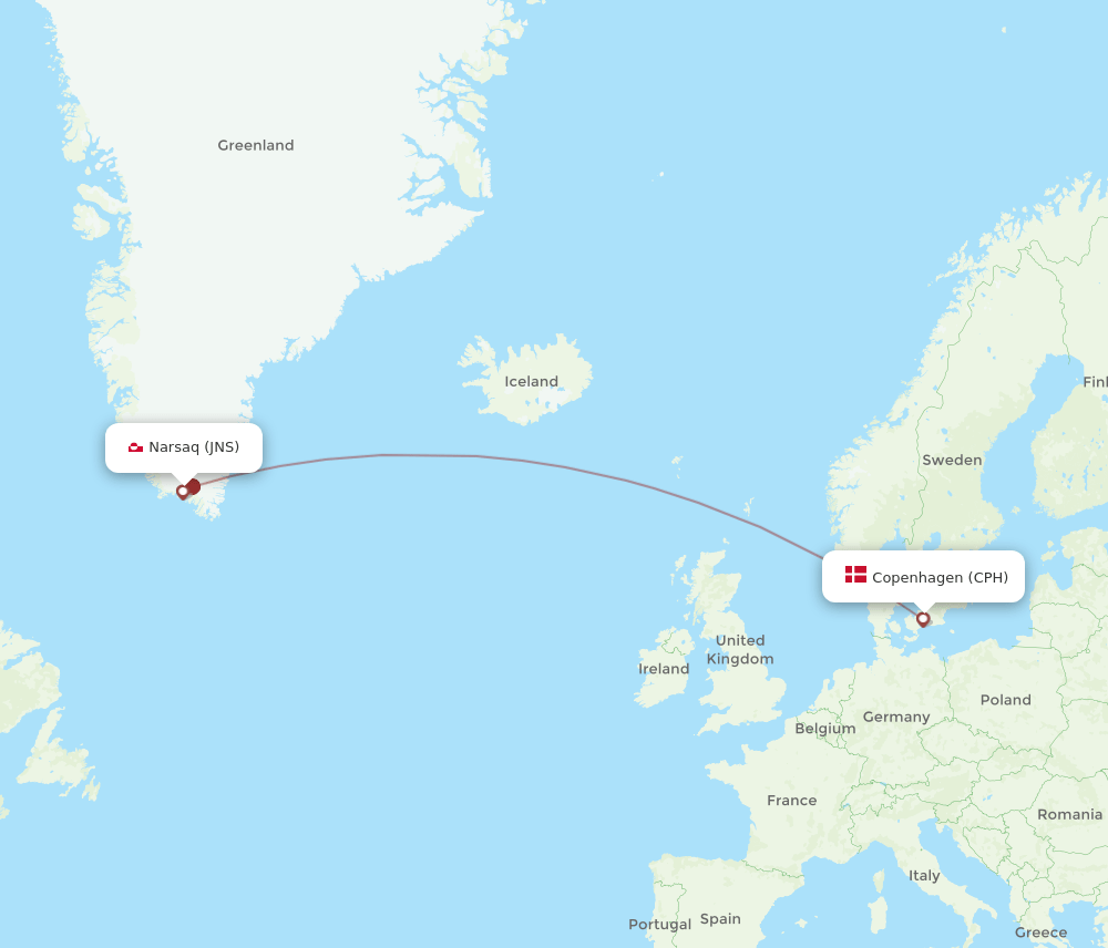CPH-JNS flight routes