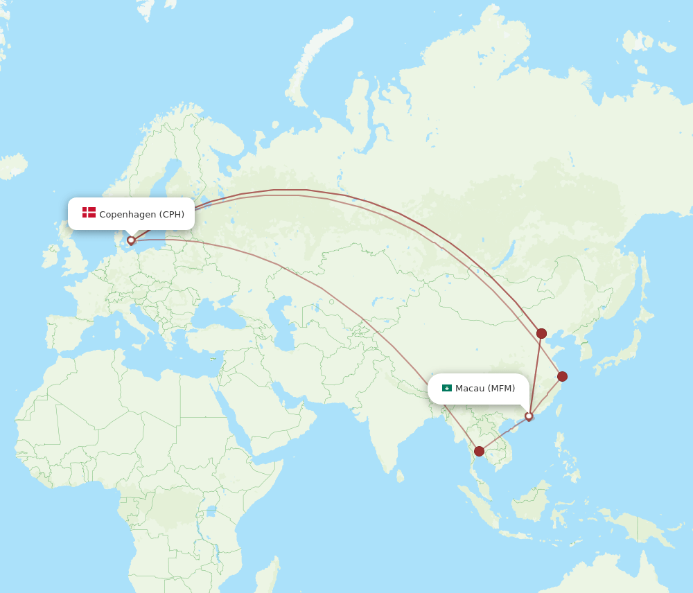CPH-MFM flight routes